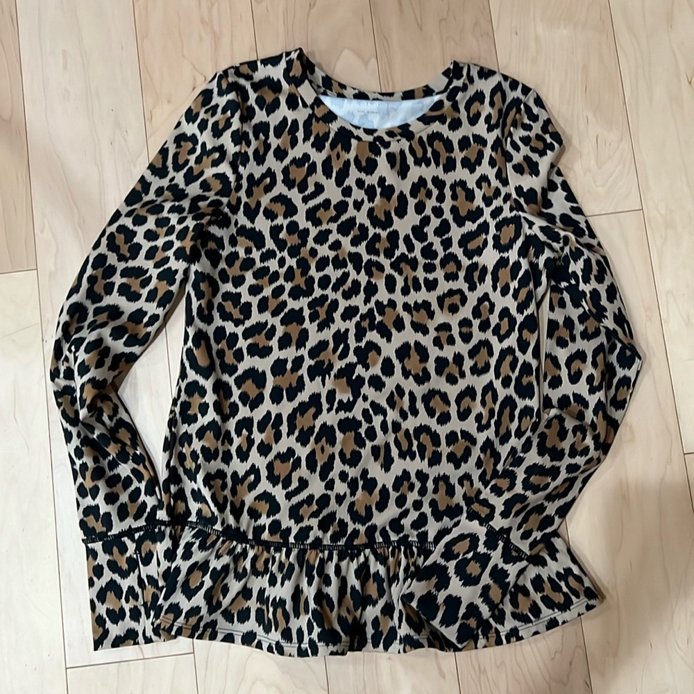 Kate Spade cheetah print top long sleeve - size XS